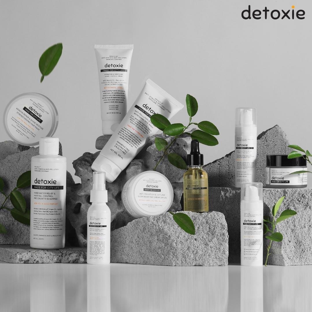 डिटॉक्सी - प्रदूषण विरोधी तथा तनाव विरोधी त्वचा की देखभाल उत्पाद