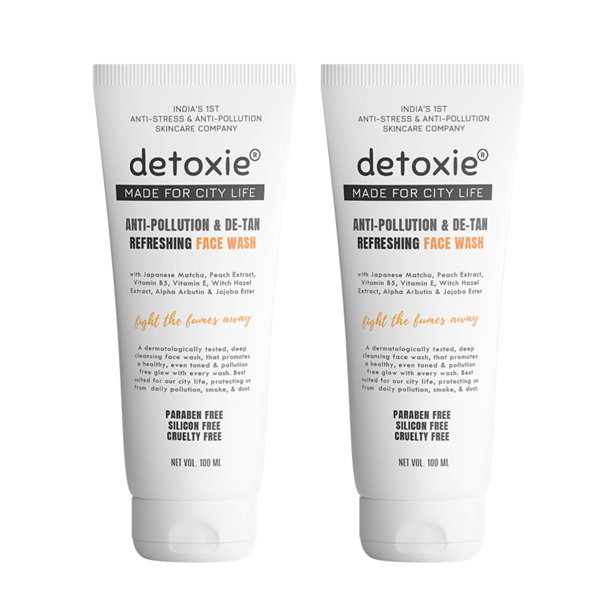 Pack of 2- Anti-Pollution & De-Tan Refreshing Face Wash - 2 * 100 ml Each