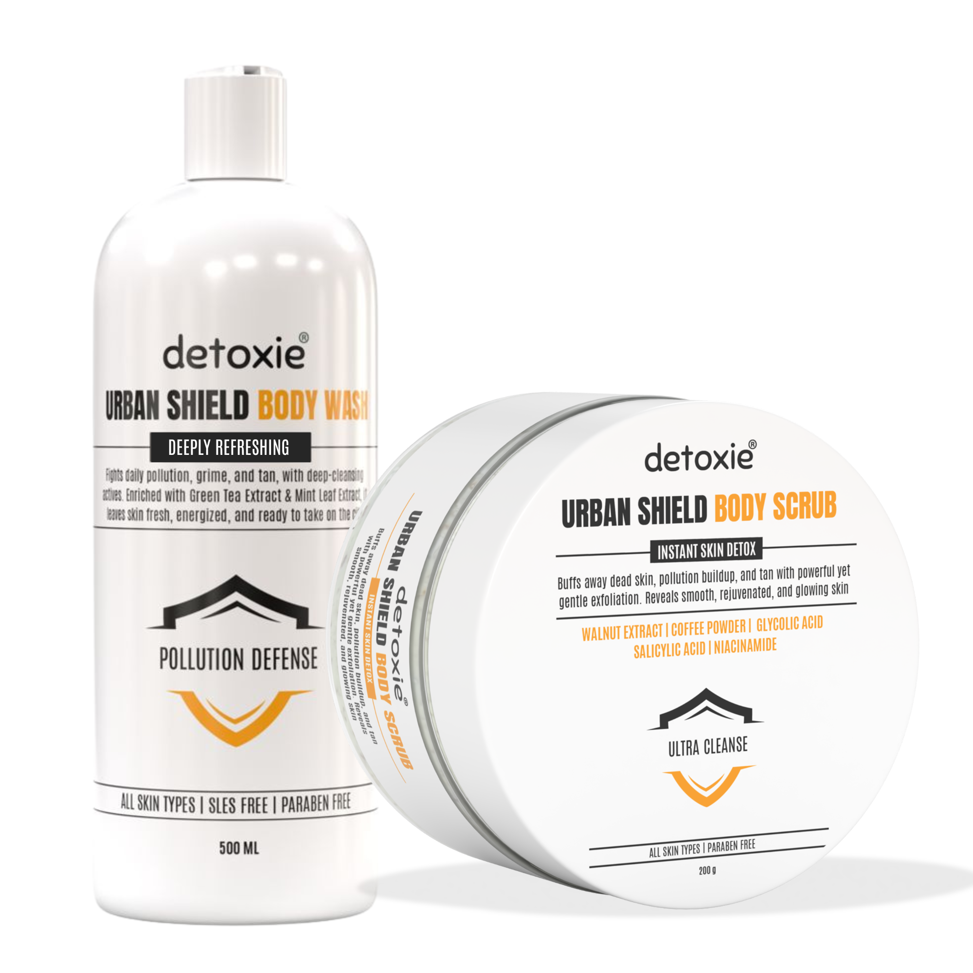 Urban Shield Body Wash & Body Scrub Combo - 700 ml
