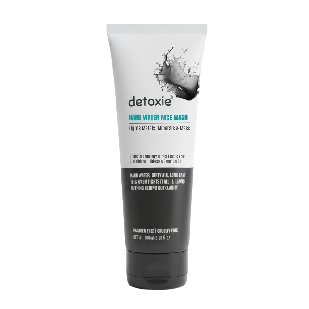 Detoxie Charcoal Hard Water Face Wash with Charcoal & Mulberry Extract