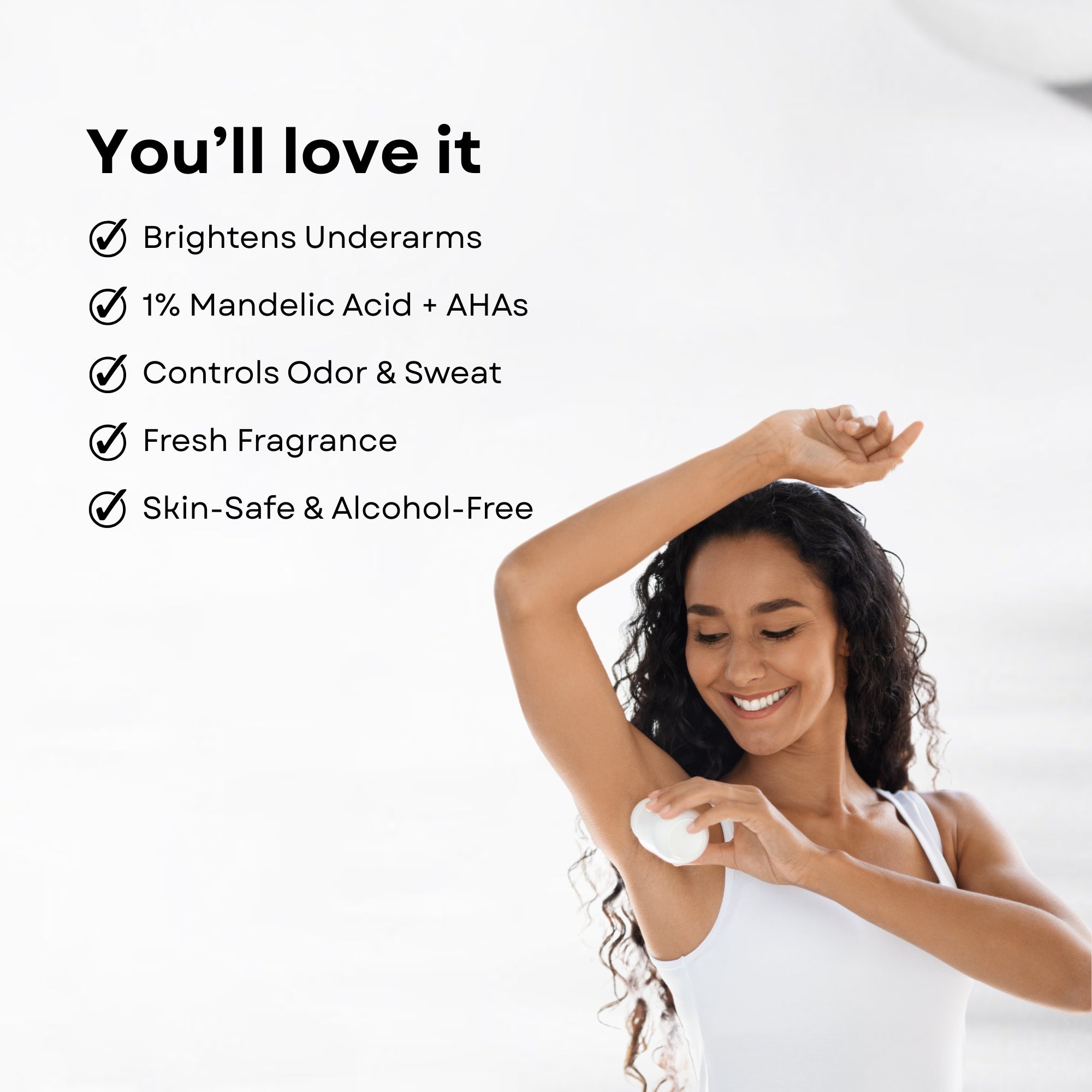 5% AHA BHA Underarm Lightening Deo Roll On - Pack of 2 | Men & Women |  40 ml Each, Pine Fresh & Minty Fragrance