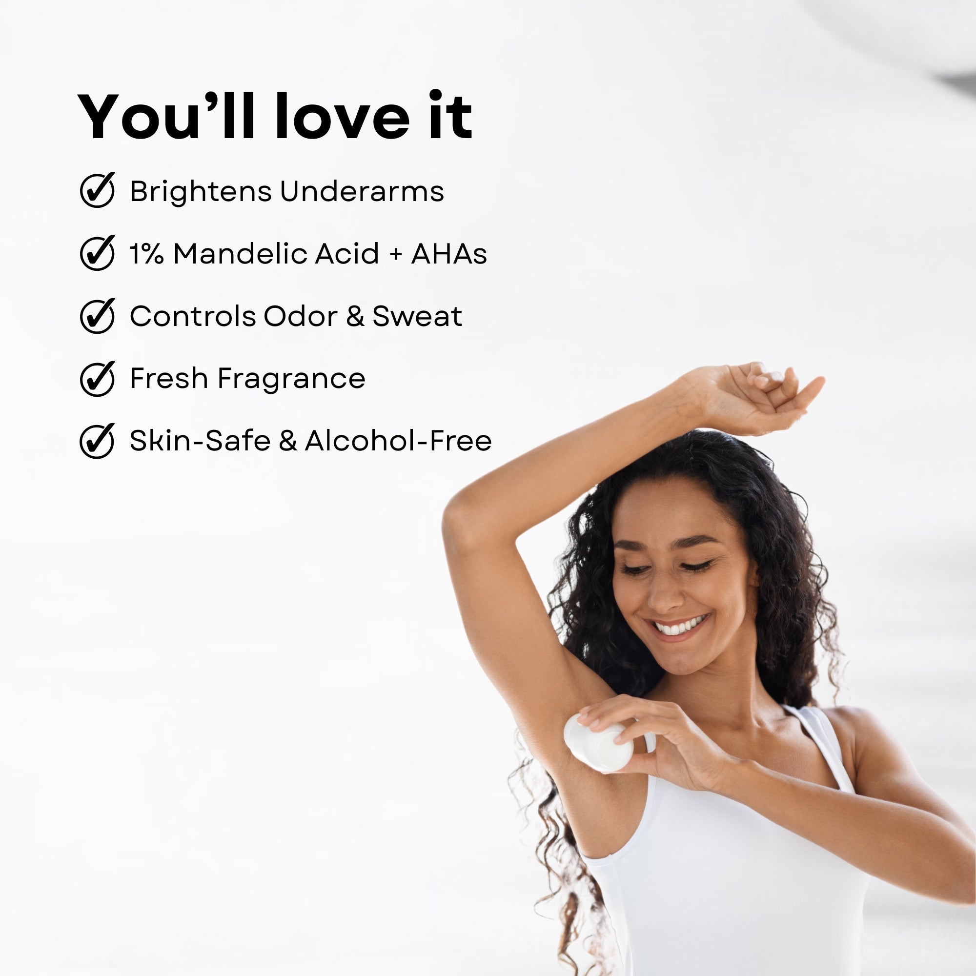 5% AHA BHA Underarm Lightening Deo Roll On - Pack of 2 | Men & Women |  40 ml Each, Pine Fresh Fragrance