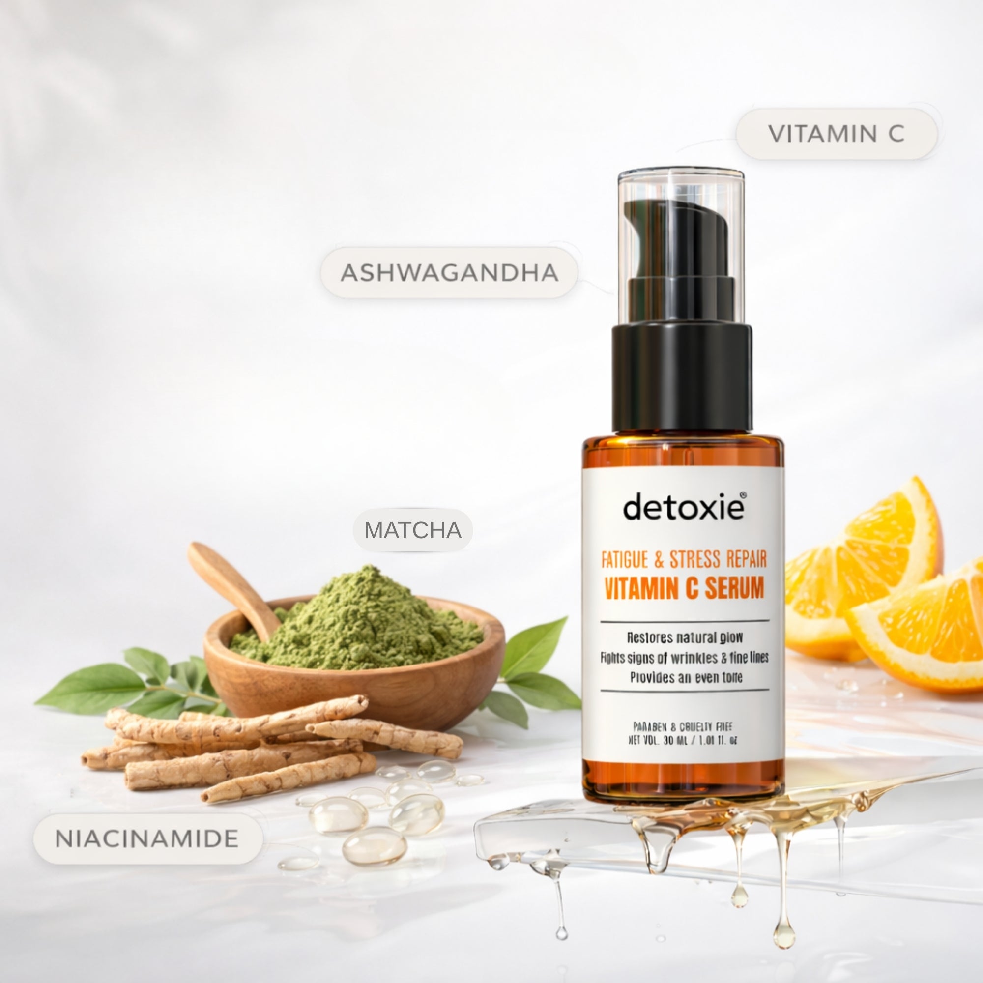 Fatigue & Stress Repair, Vitamin C Face Serum