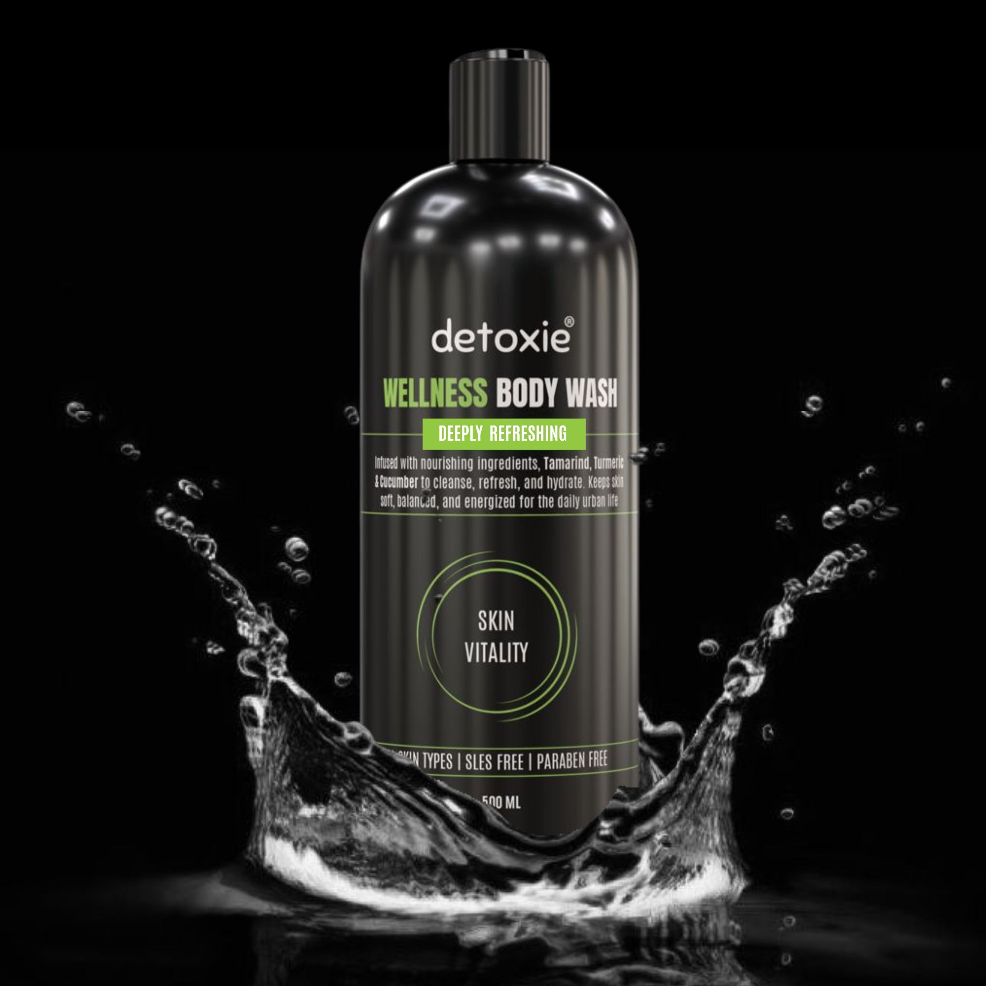 Pack of 2 Body Wash with Loofah - Wellness - 500 ml Each