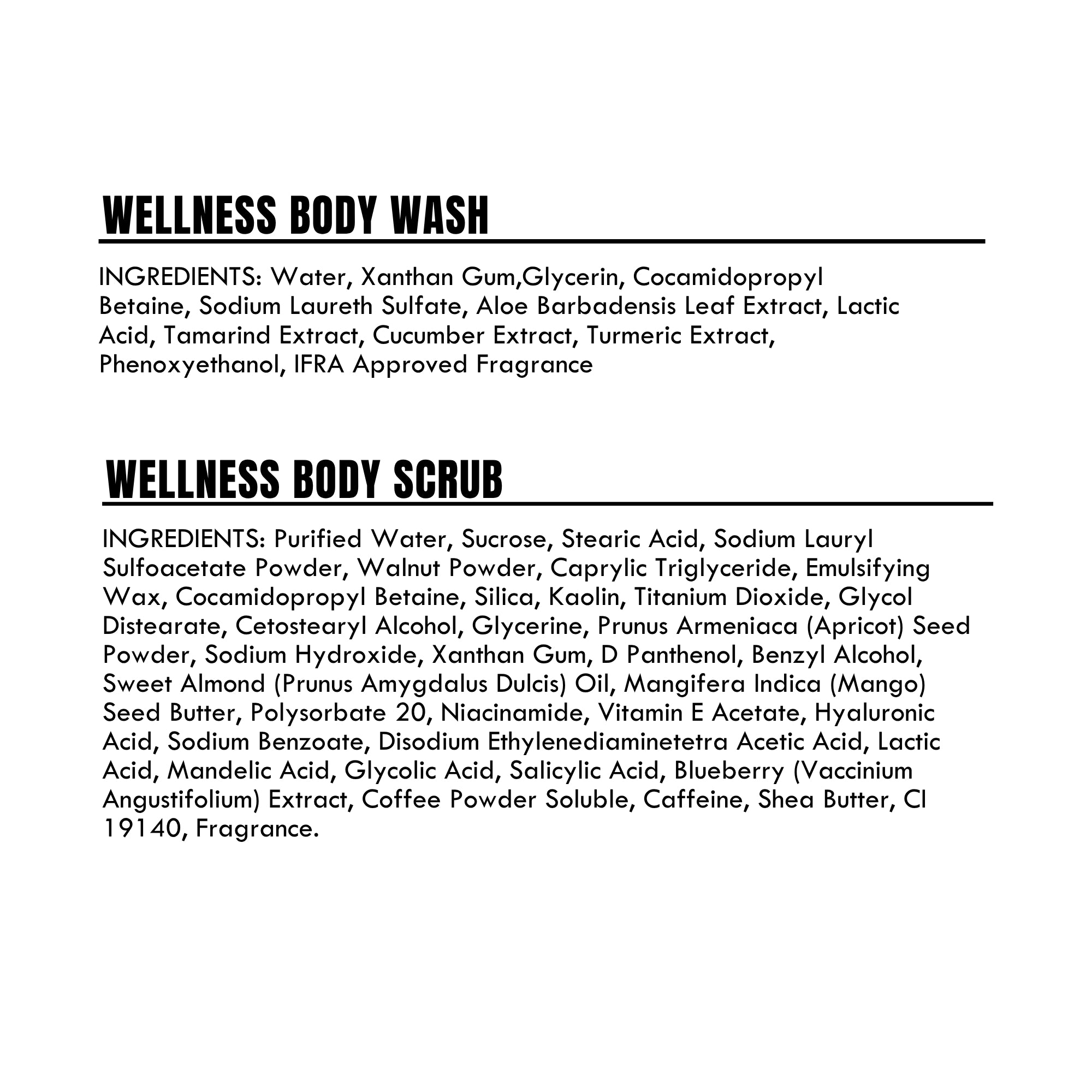 Wellness Body Wash & Body Scrub Combo - 700 ml