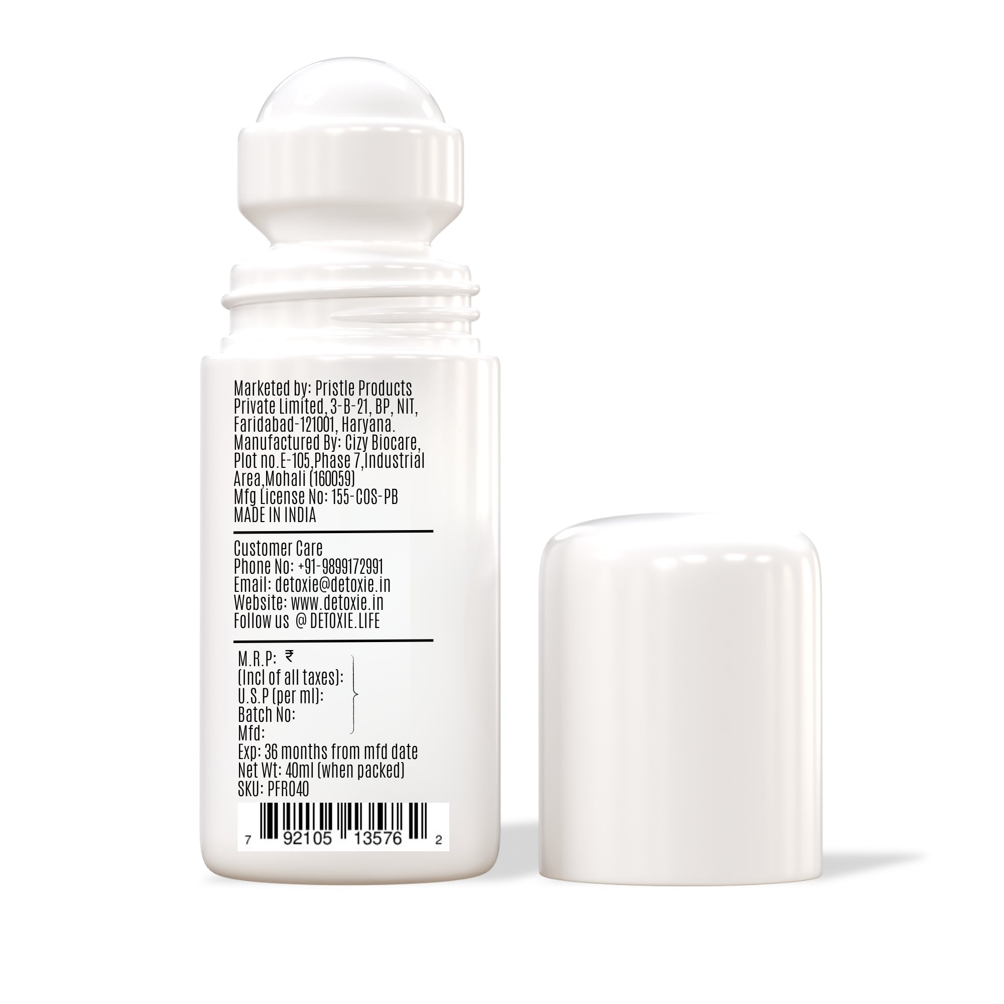 5% AHA BHA Underarm Lightening Deo Roll On - Pack of 2 | Men & Women |  40 ml Each, Pine Fresh Fragrance