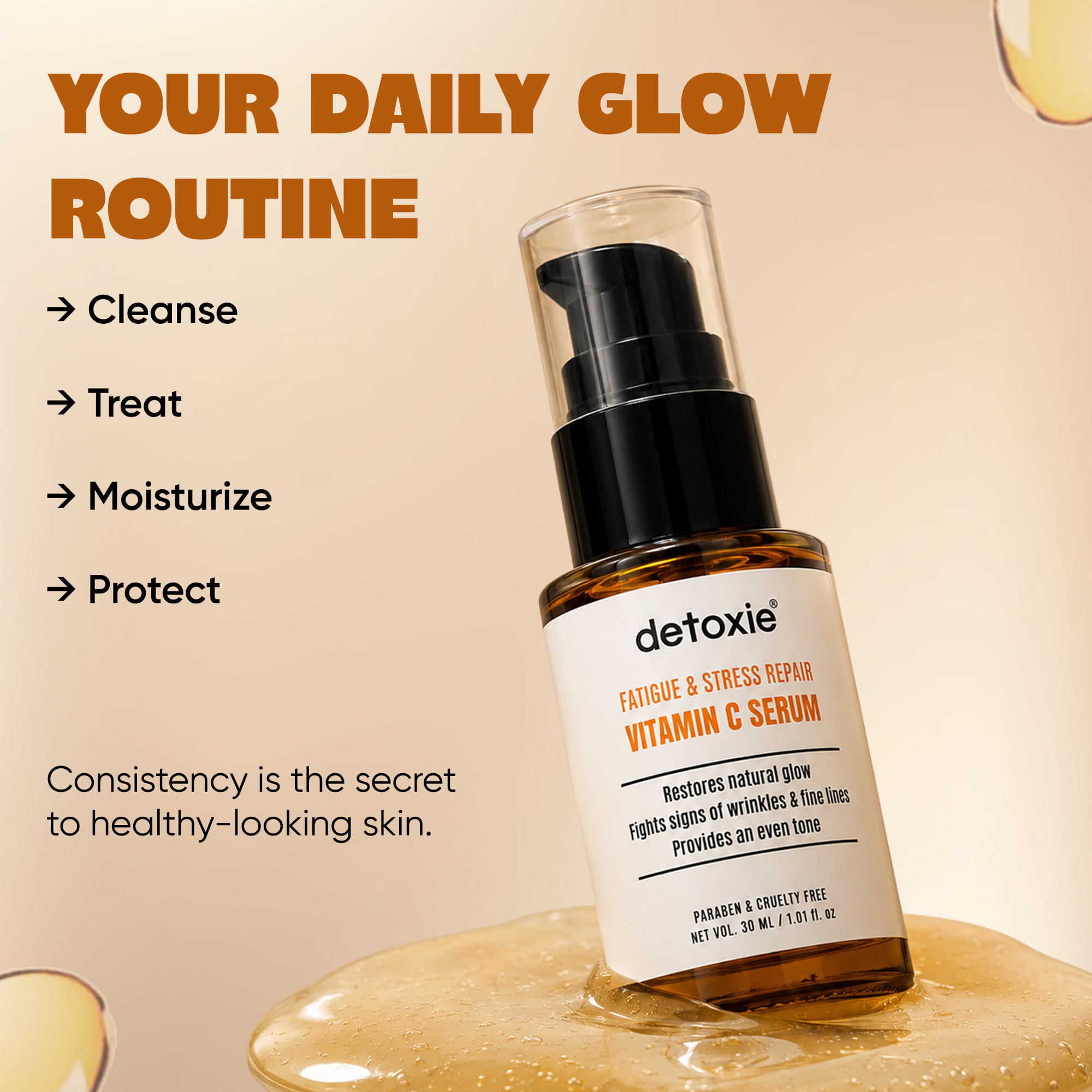 Fatigue & Stress Repair, Vitamin C Face Serum