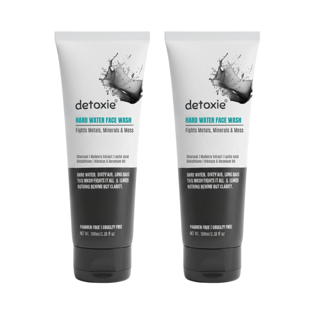 Pack of 2 Charcoal Hard Water Face Wash with Charcoal & Mulberry Extract