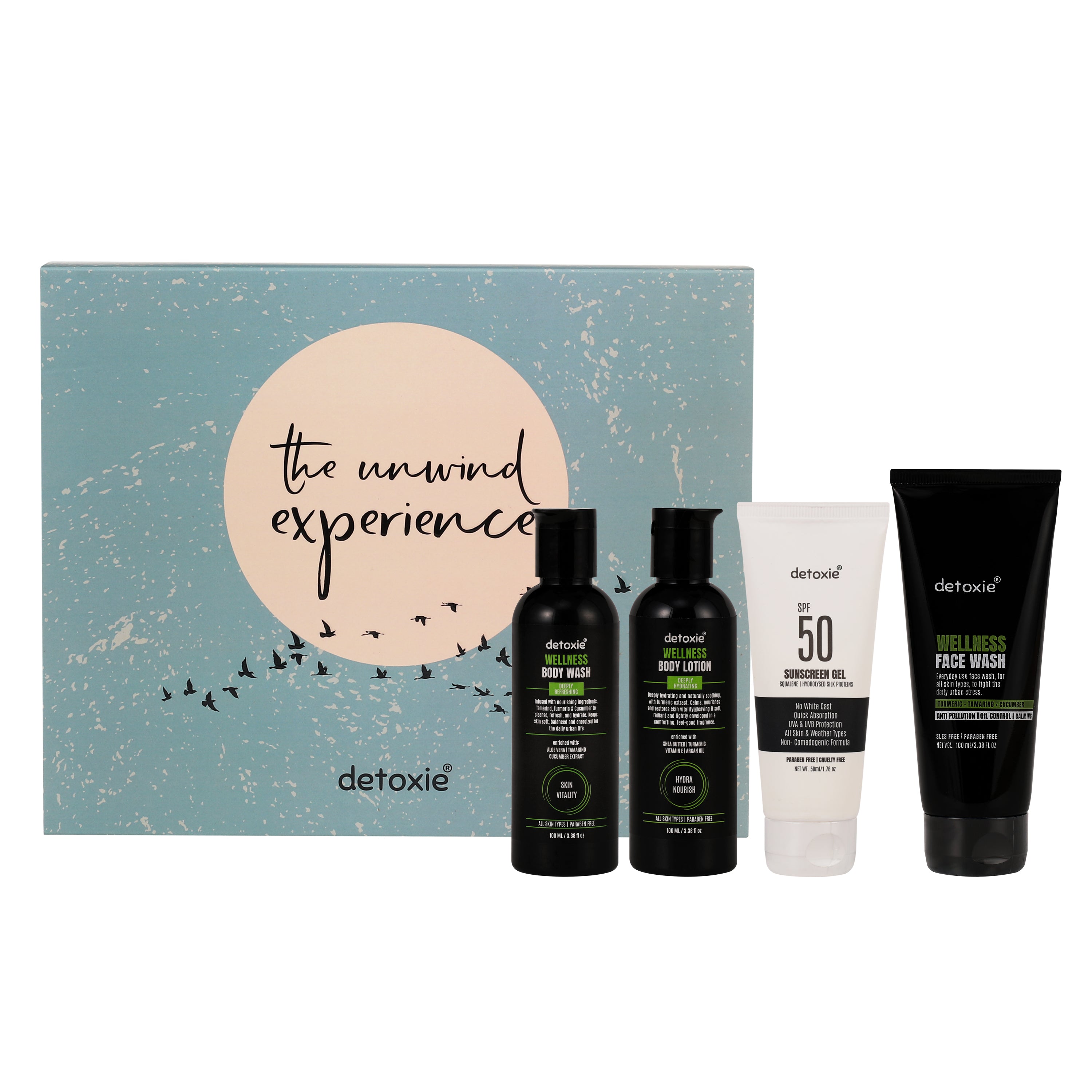 The Unwind Experience Gift Box | Unisex | Daily Urban Skin Protection & Care Kit