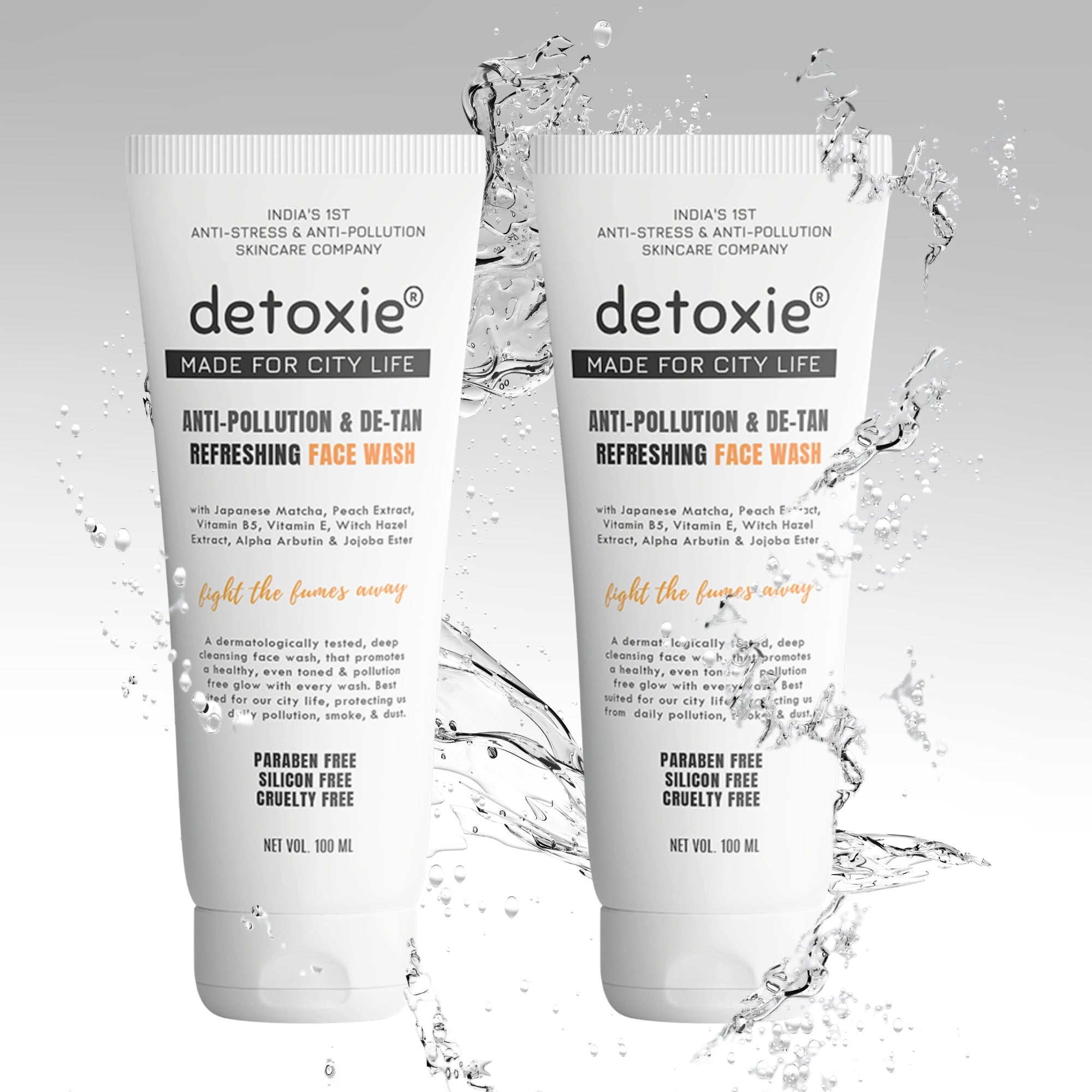 Pack of 2- Anti-Pollution & De-Tan Refreshing Face Wash - 2 * 100 ml Each