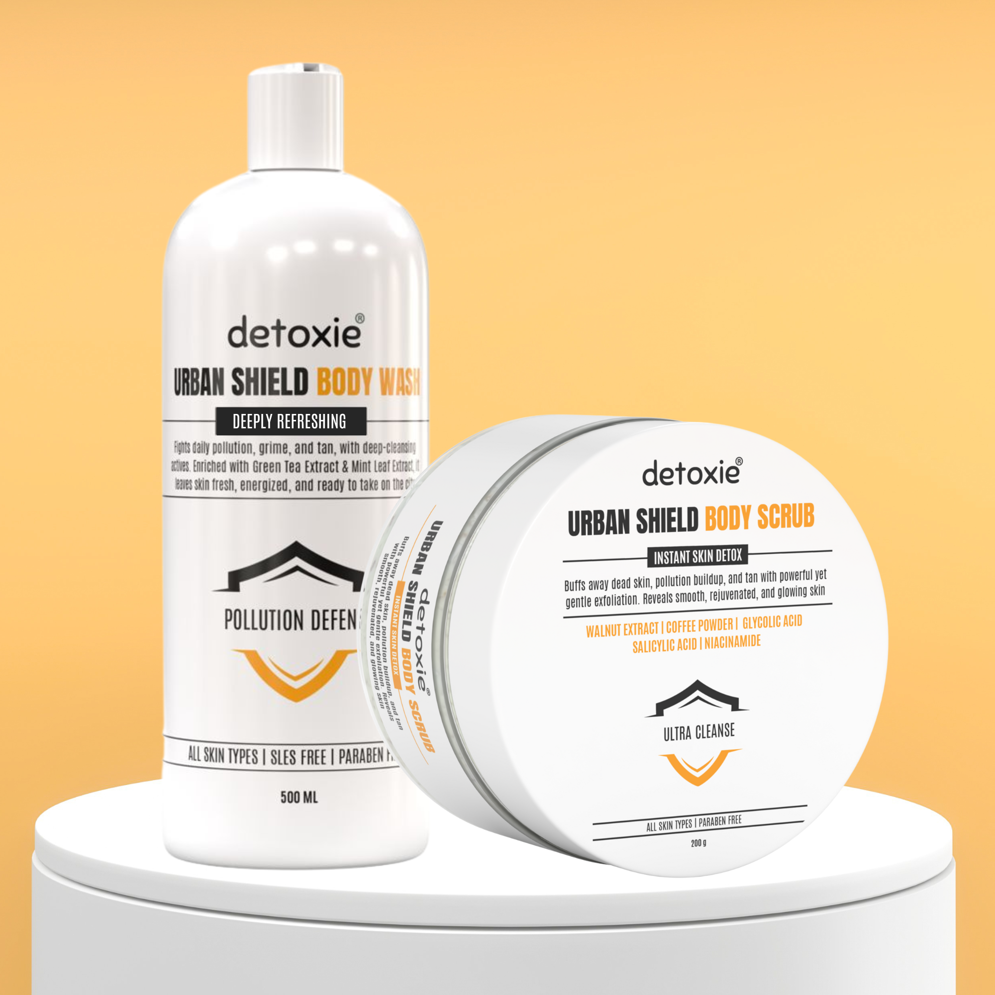 Urban Shield Body Wash & Body Scrub Combo - 700 ml