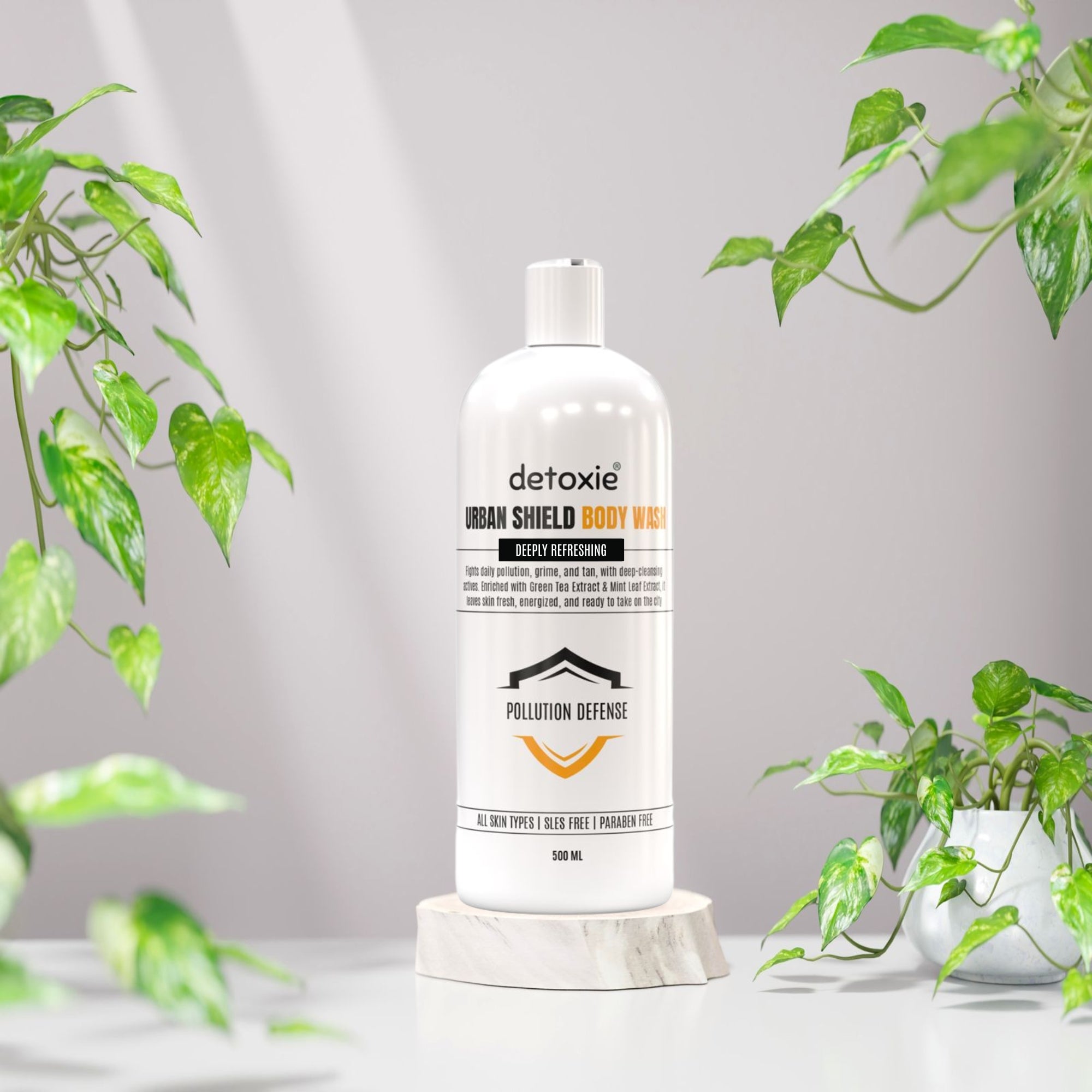 Urban Shield Body Wash with Loofah- 500 ml