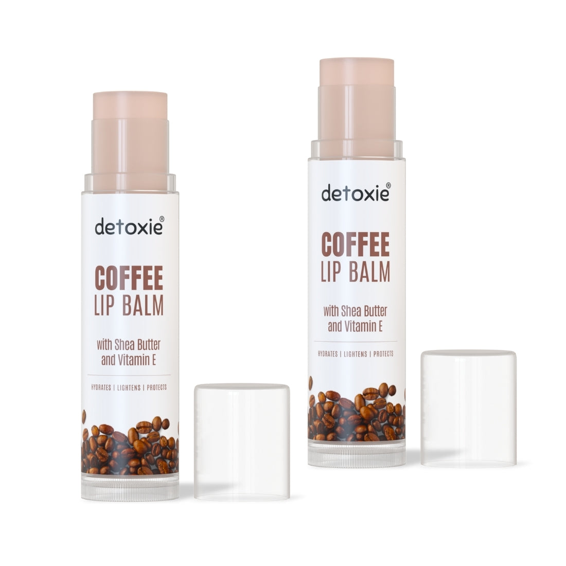 Detoxie Pack of 2 Coffee Lip Balm  With Shea Butter and Liquorice - 4.5g Each