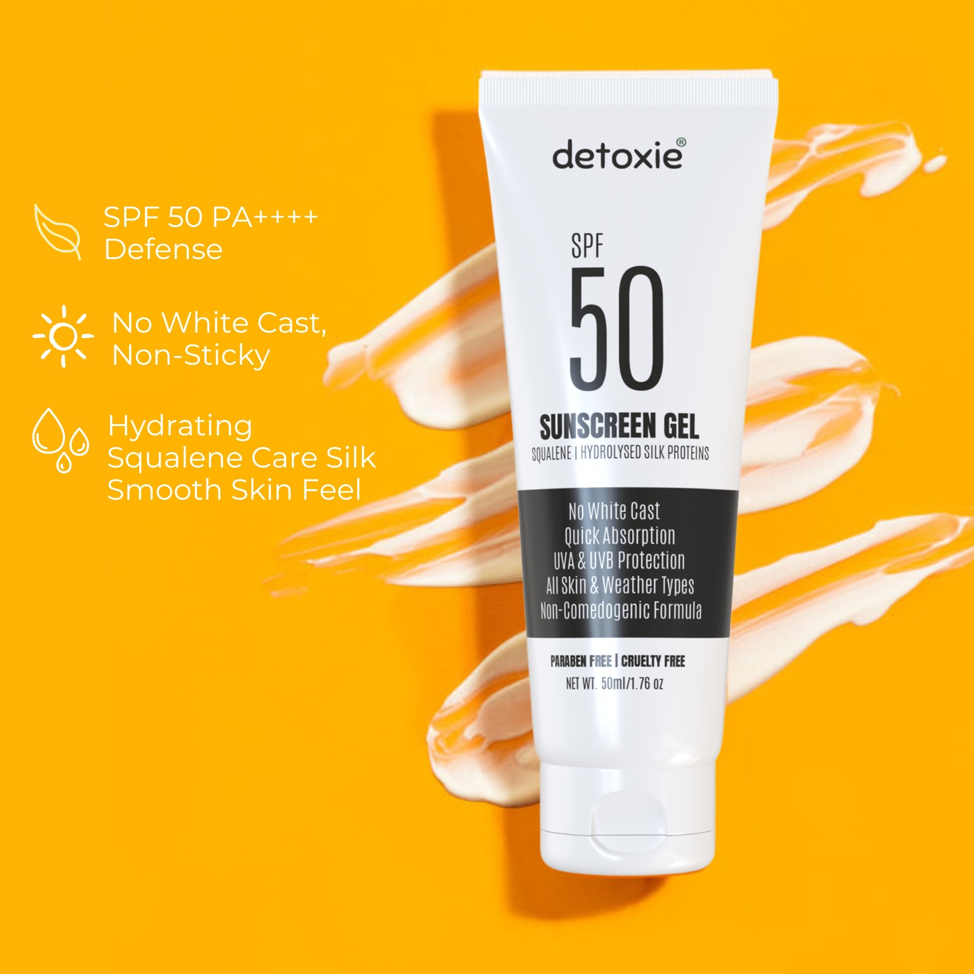 Bright Summer Combo - SPF50 Sunscreen Gel & Detan Cream Mask