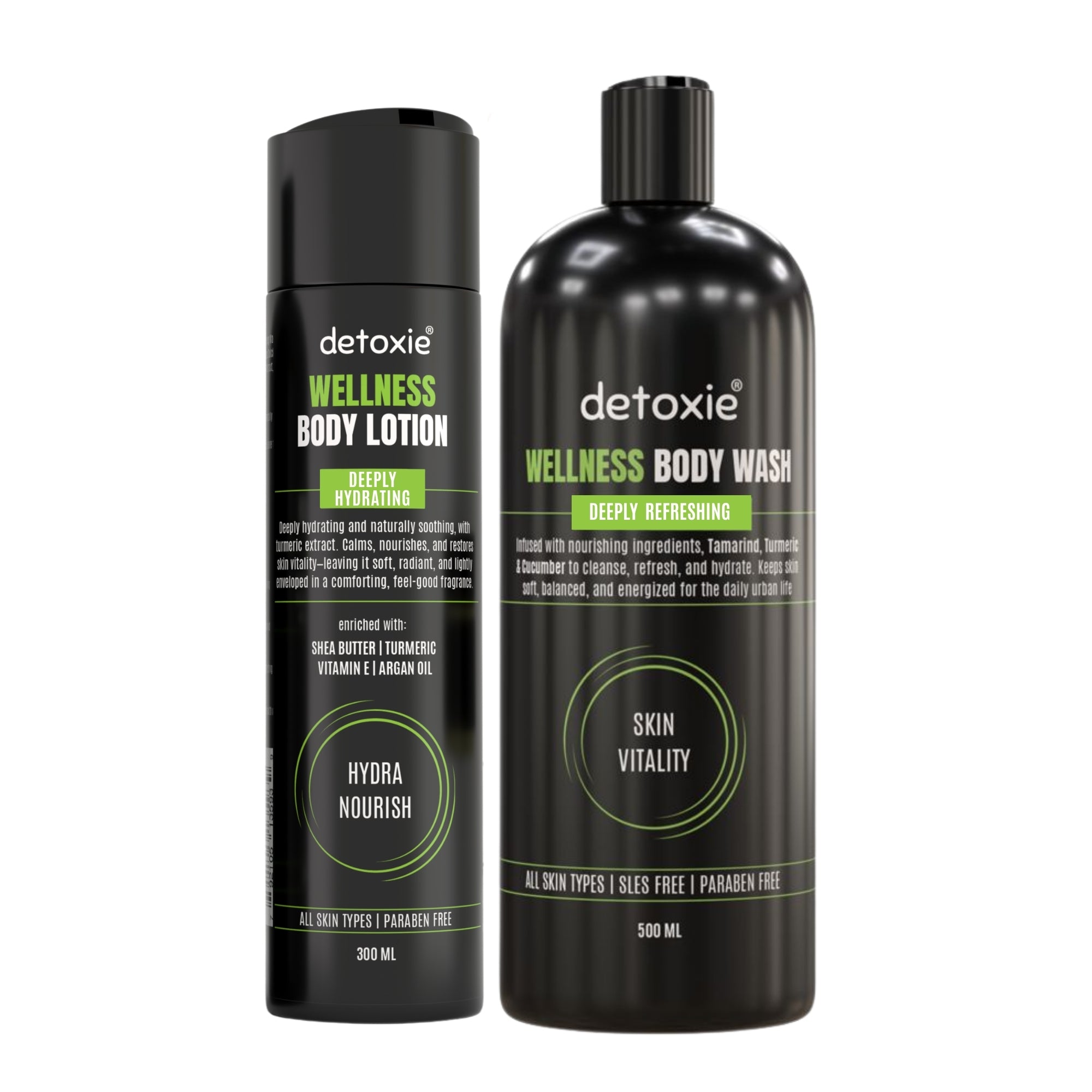 Wellness Body Wash & Body Lotion Combo - 800 ml