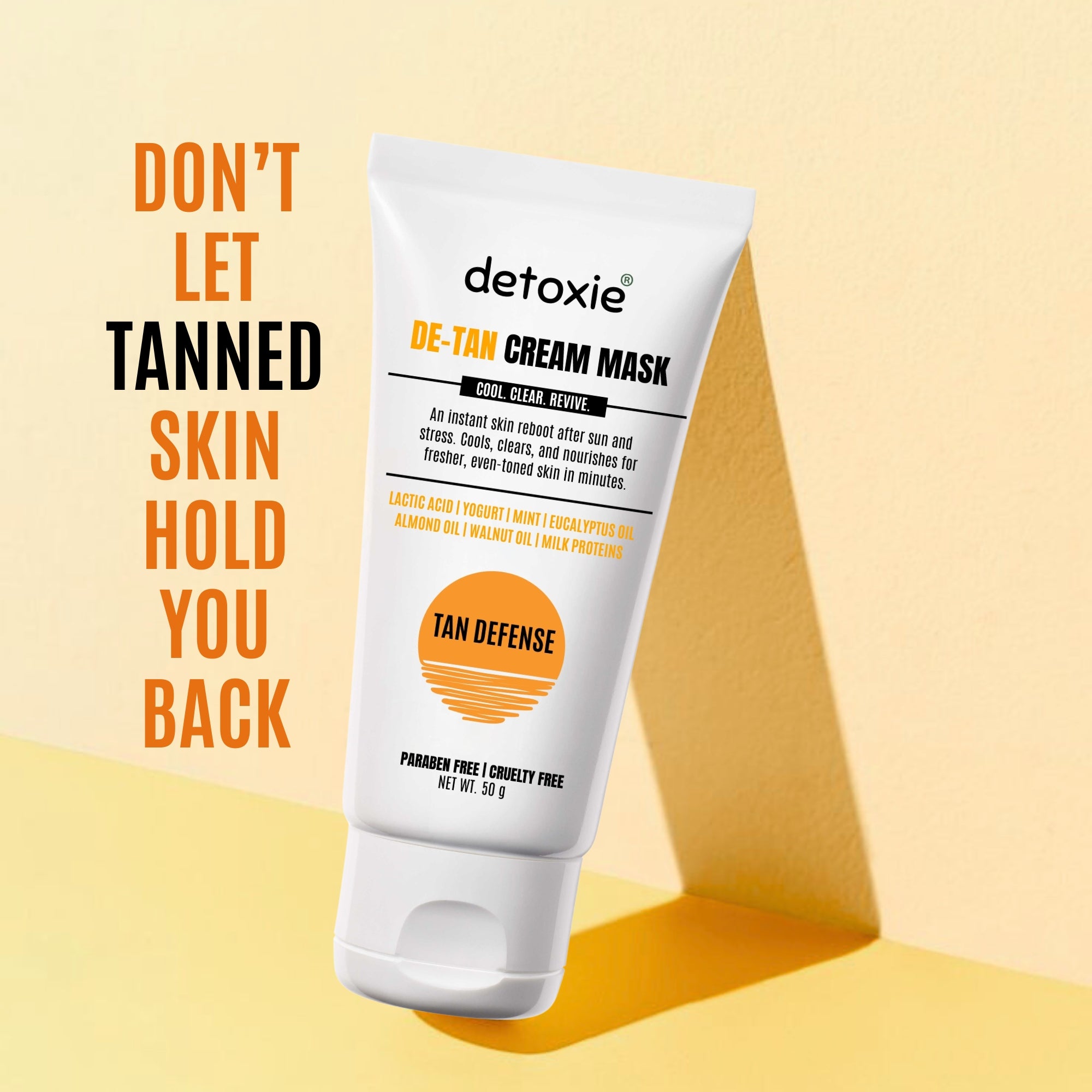 Bright Summer Combo - SPF50 Sunscreen Gel & Detan Cream Mask
