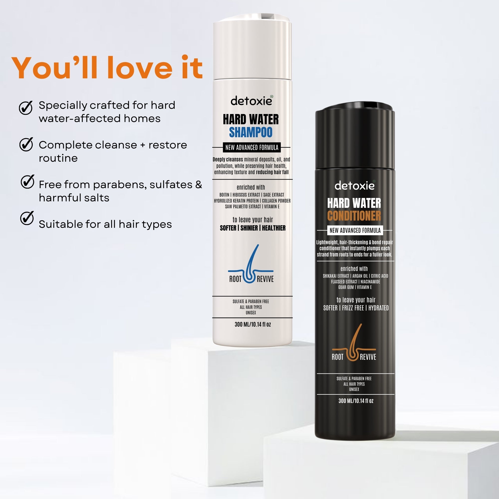 New Advanced Hard Water Shampoo & Conditioner Combo (300+300 ML)