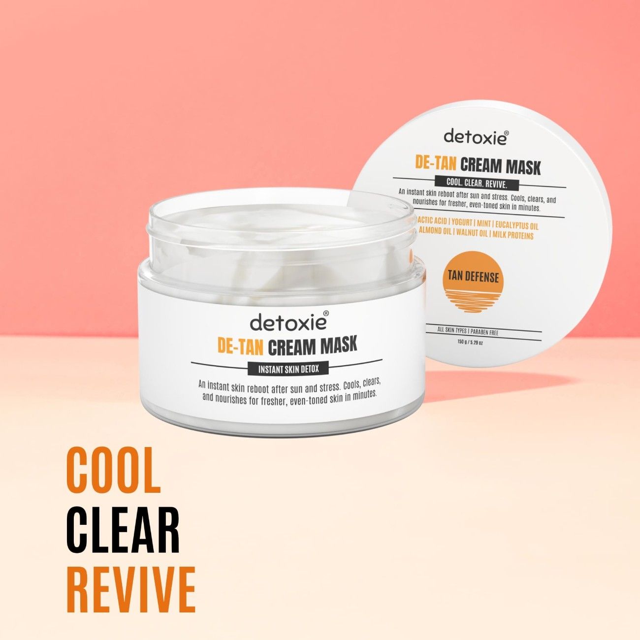 Detan Cream Mask With Mint & Yogurt -150g