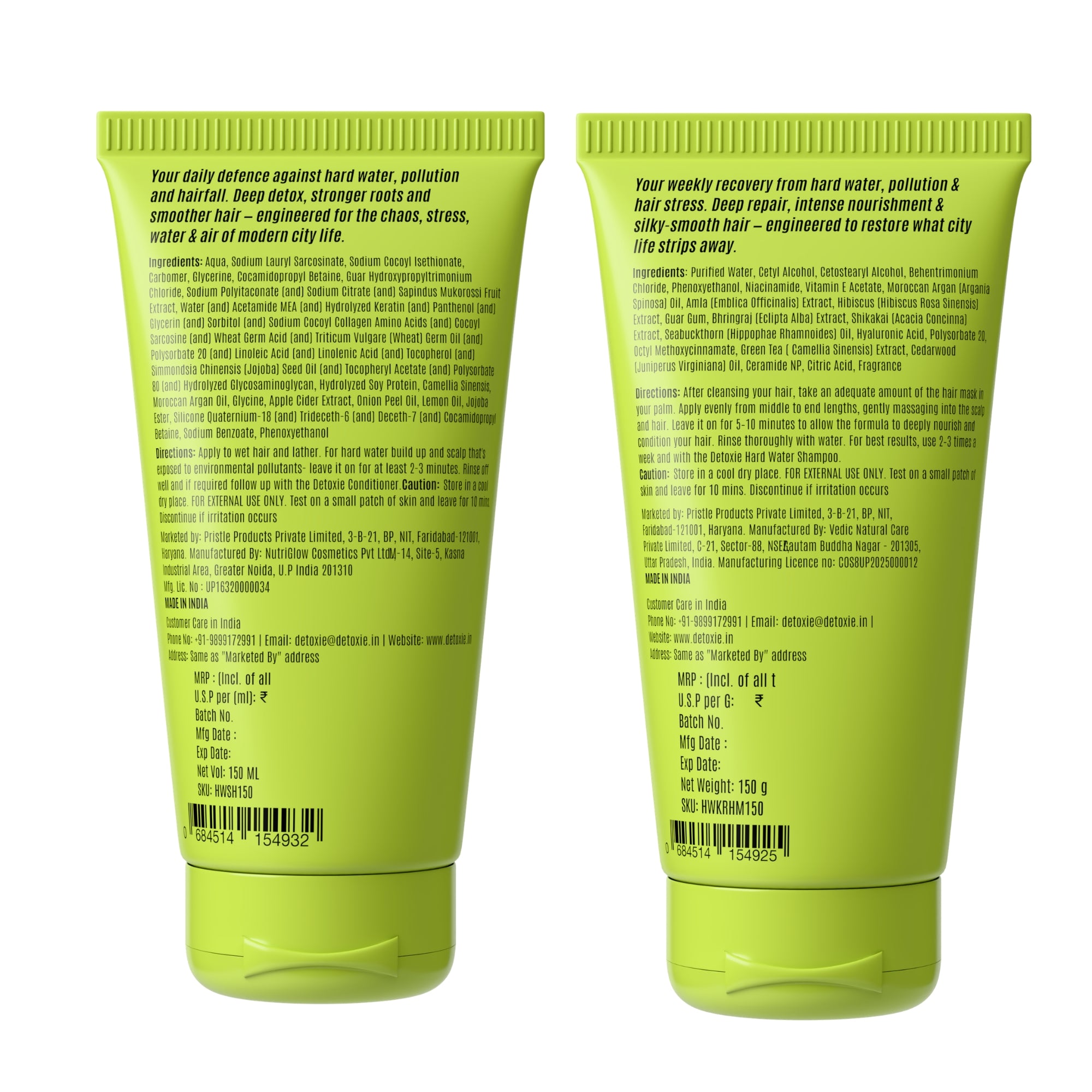 Hard Water & Frizz Control Combo Shampoo & Hair Mask