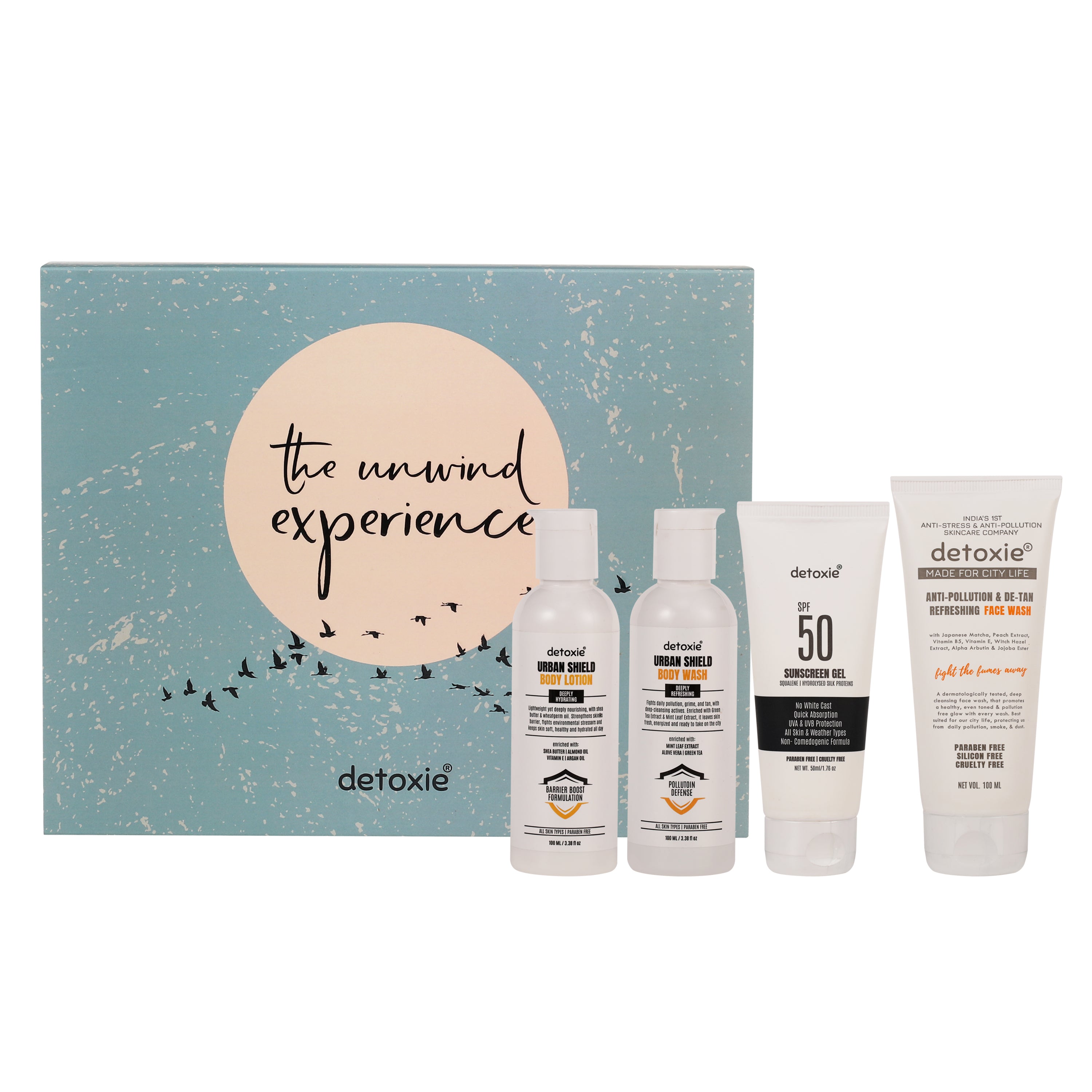 Detoxie Recharge Experience Gift Box Refresh | Protect | Hydrate | Travel-Friendly Self-Care Combo