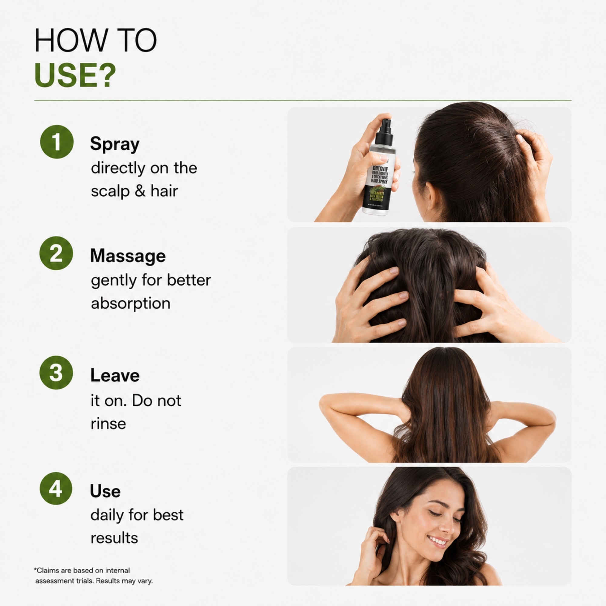Rosemary Hair Growth Spray with Rice Water & Flaxseed | Stronger, Thicker Looking Hair
