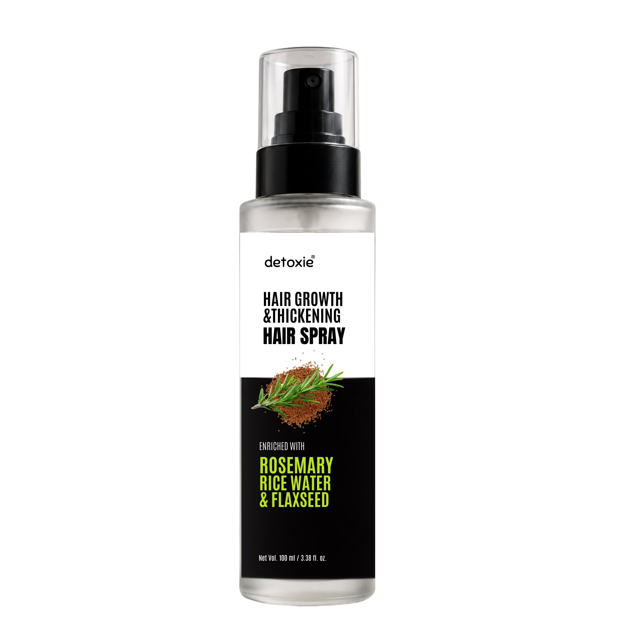 Rosemary Hair Growth Spray with Rice Water & Flaxseed | Stronger, Thicker Looking Hair