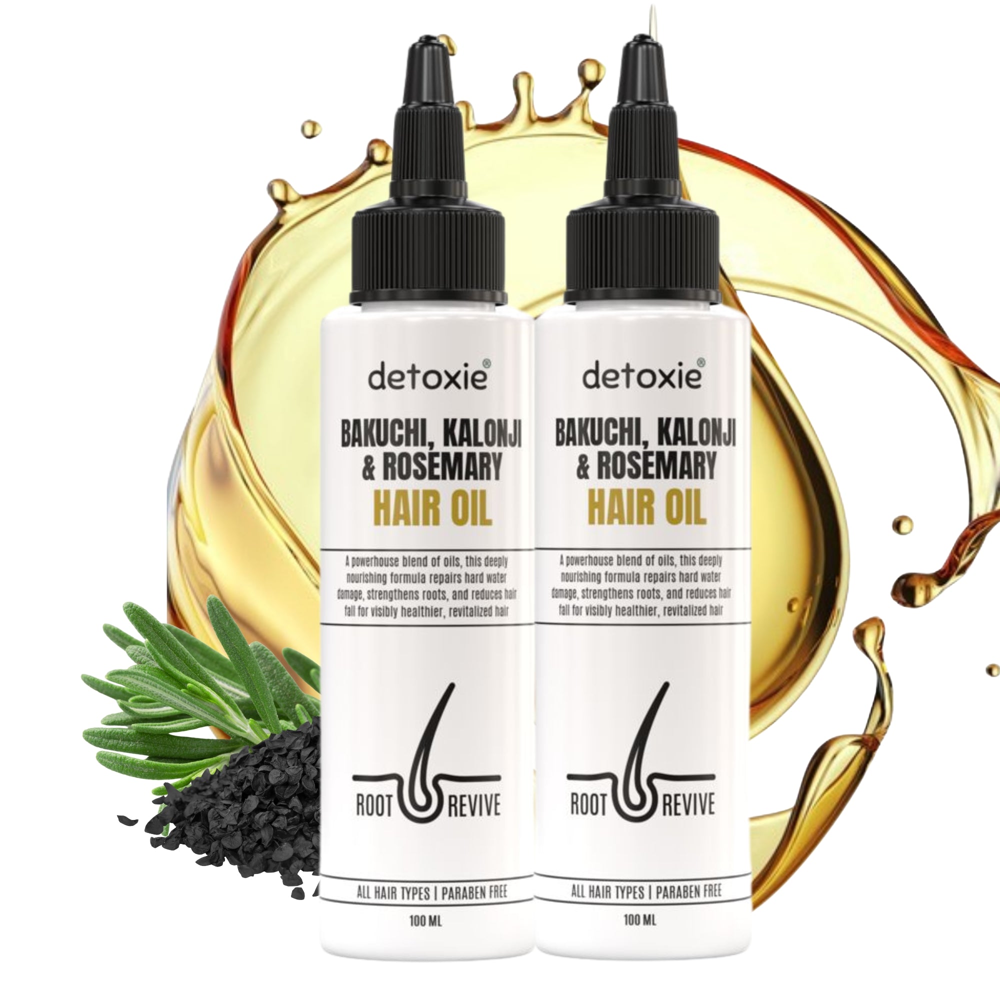 Pack of 2 Bakuchi, Kalonji & Rosemary Hair Oil -100 ml