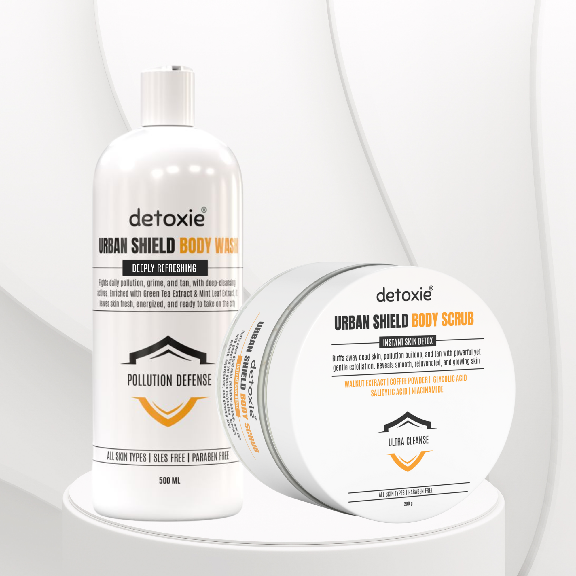 Urban Shield Body Wash & Body Scrub Combo - 700 ml