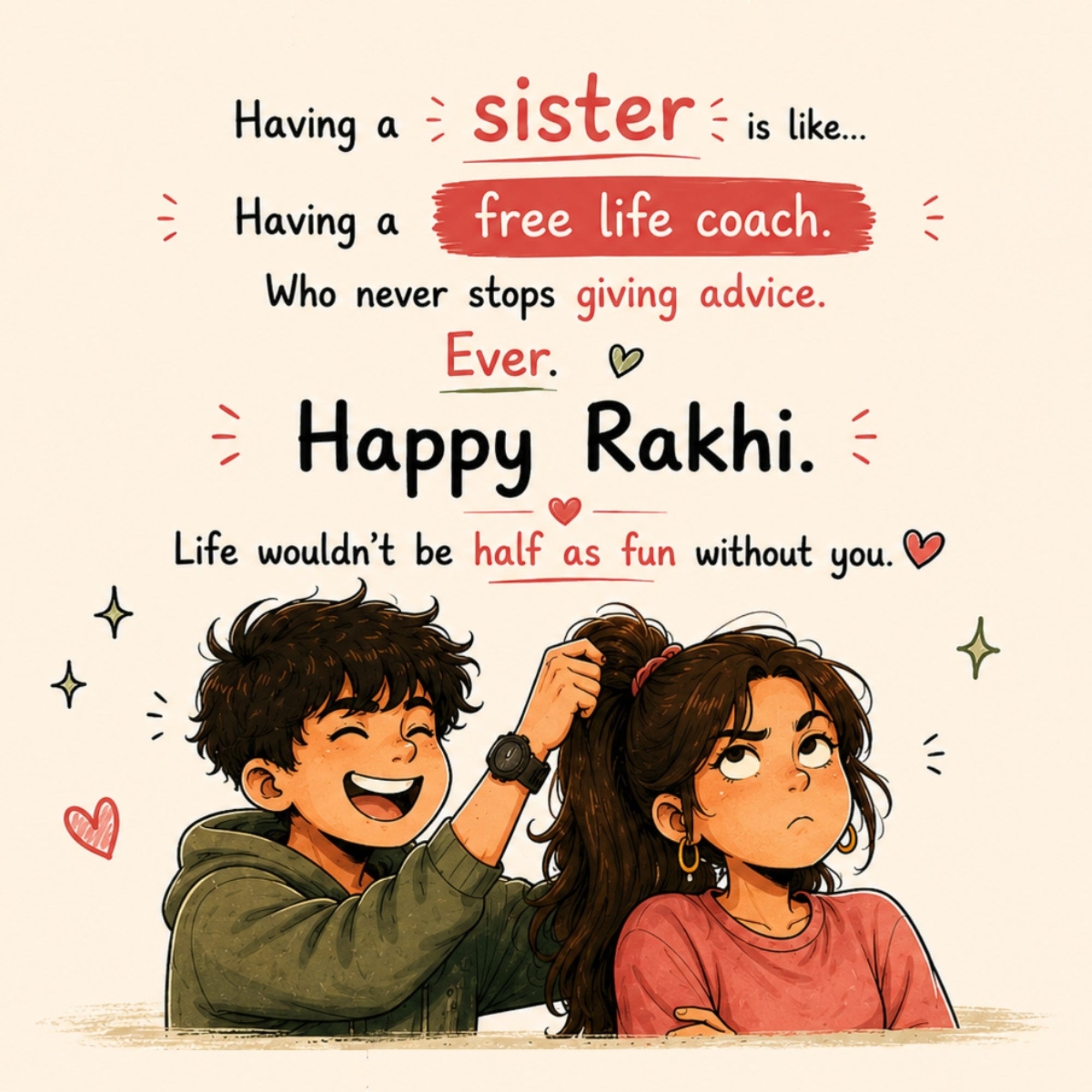 My Forever Friend Rakhi Greeting Card